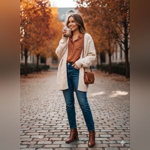 Nine West Drapery Button-Down Top